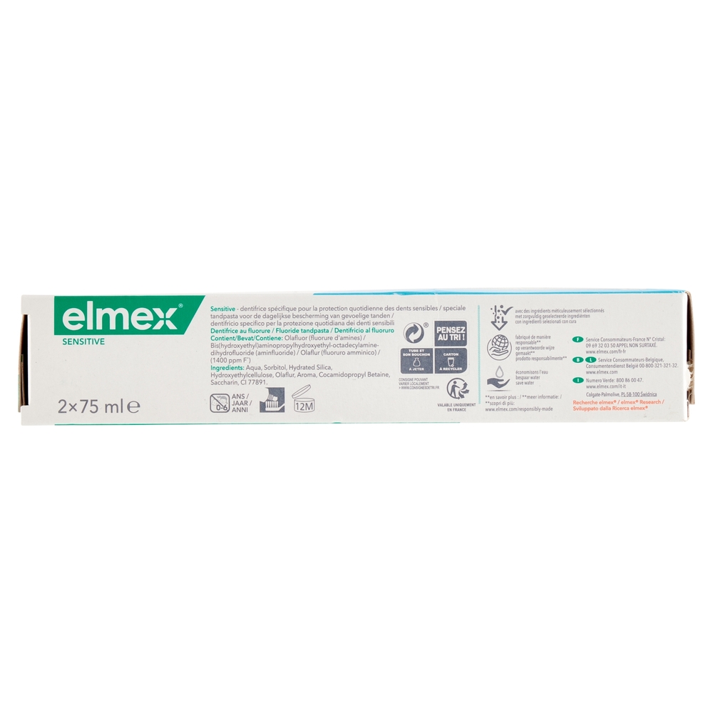elmex dentifricio Sensitive denti sensibili 2x75 ml